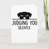 funny animals dog cafe Judging You Silently カード (正面)