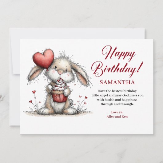 Funny Animals Personalized kids greeting card (正面)