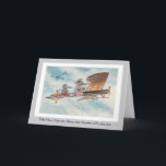 Funny Animals Vintage New Year's Holiday シーズンカード<br><div class="desc">Share some cheer this holiday season with this funny and fully customizable New Year's card.  The card features a vintage 1910 painting depicting two fun-loving elephants flying a Wright Brothers style plane.  The artist was William Henry Ellam,  best known for his whimsical depictions of anthropomorphic animals.</div>