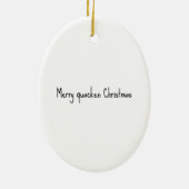 Funny Animated Duck Christmas Card セラミックオーナメント (裏面)