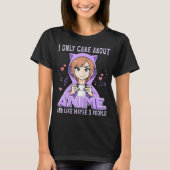 Funny Anime Gamer Girl Design Tシャツ (正面)