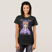 Funny Anime Gamer Girl Design Tシャツ (正面フル)