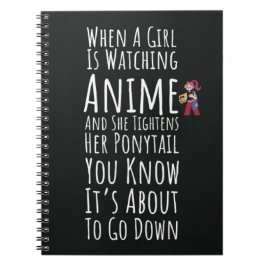 Funny Anime Gifts Girls Quote Women Lover Otaku ノートブック
