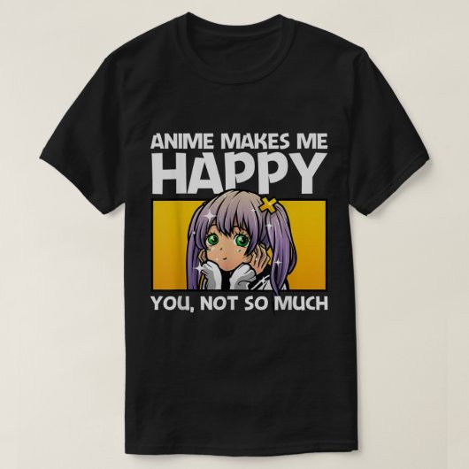 Funny Anime Girl Otaku Design Tシャツ (デザイン正面)