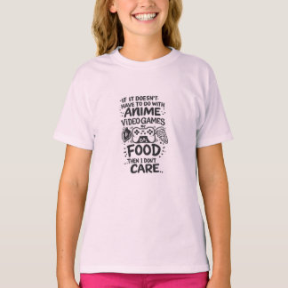 Funny Anime Video Games Food Gamer T-Shirt  Tシャツ