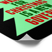 Funny Anti Governor Litical Christmas Humor ポスター (角)