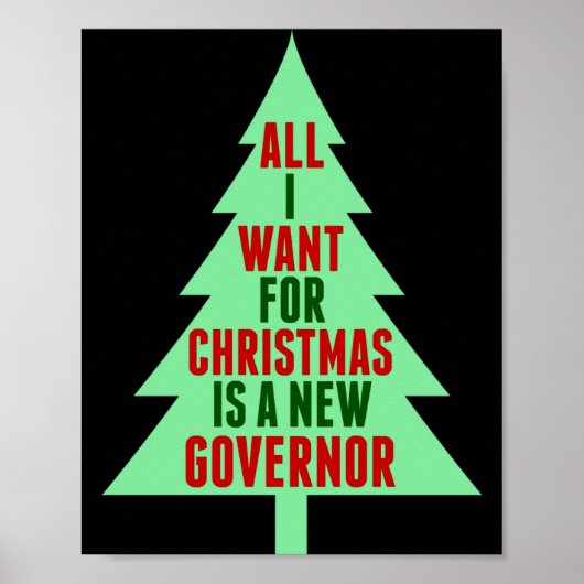 Funny Anti Governor Litical Christmas Humor ポスター (正面)