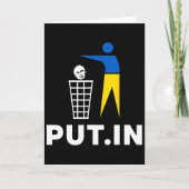 Funny Anti Putin Meme Put.in Support Ukraine Tee  カード (正面)