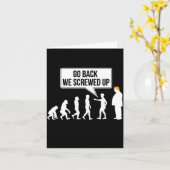 Funny Anti-trump Evolution Litical Humor  カード (黄色い花)