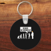 Funny Anti-trump Evolution Litical Humor  キーホルダー (正面)