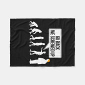 Funny Anti-trump Evolution Litical Humor フリースブランケット (正面(横))