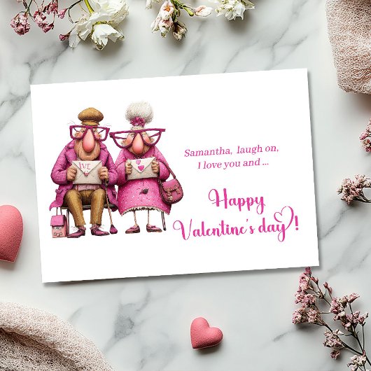 Funny Anti Valentine Card Playful Quirky Couple シーズンカード