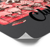 Funny Anti Valentine Club Raccoon Heart Happy Vale ポスター (角)