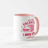 Funny Anti-Valentine Nap and My Cat Custom Coffee  マグカップ (正面右)