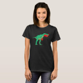Funny Anti Valentines Day Tyrannosaurus Rex Eating Tシャツ (正面フル)
