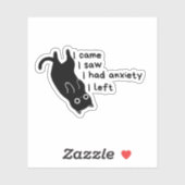 Funny Anxiety Cat Sticker – Introvert シール (シート)
