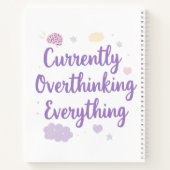 Funny Anxiety Overthinking Quote Pastel ノートブック (裏面)
