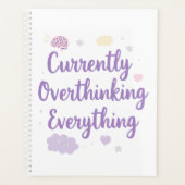 Funny Anxiety Overthinking Quote Pastel プランナー手帳 (正面)