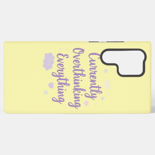 Funny Anxiety Overthinking Quote Pastel Samsung Galaxyケース (裏面横)