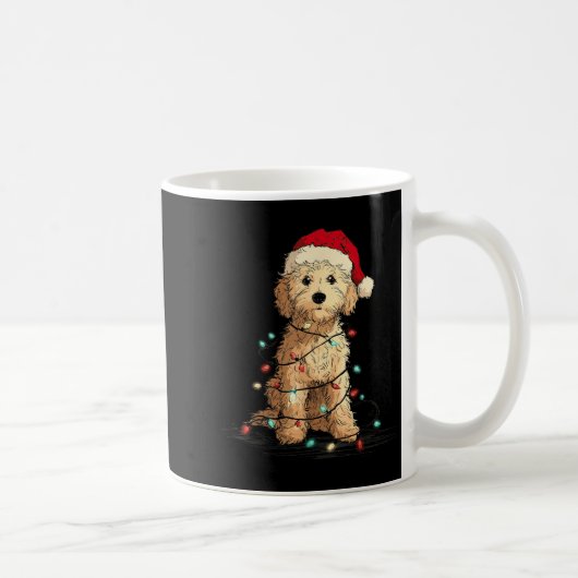 Funny Ao Christmas Graphics Dog Lights Lover  コーヒーマグカップ (右)