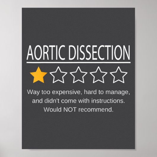 Funny Aortic Dissection One Star Would Not Recomme ポスター (正面)