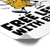 Funny Apres Ski Instructor Free Beer Drinking Skii ポスター (角)