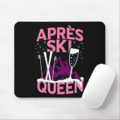 Funny Apres Ski Queen Skiing Winter Sports Party F マウスパッド (マウス)