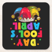 Funny April Fool's Day Pranks Kit 1st April Jokes スクエアペーパーコースター (正面)
