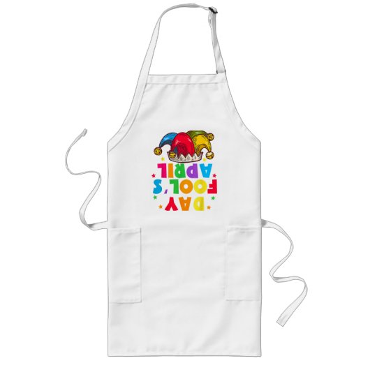 Funny April Fool's Day Pranks Kit 1st April Jokes ロングエプロン (正面)