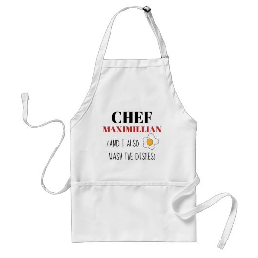 Funny apron for men custom name スタンダードエプロン (正面)