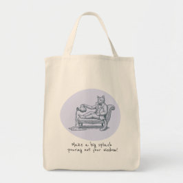 Funny Aquarius Zodiac Cat Tote Bag トートバッグ