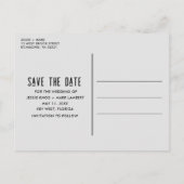 Funny Arch Photo Wedding Save the Date 案内ポストカード (裏面)