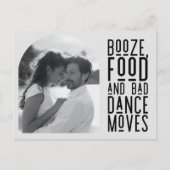 Funny Arch Photo Wedding Save the Date 案内ポストカード (正面)