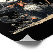 Funny Archer Cat With Bow And Arrow Graphic Costum ポスター (角)