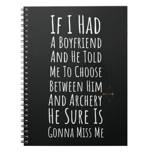 Funny Archery Gifts For Her Woman Archer Girls ノートブック (正面)