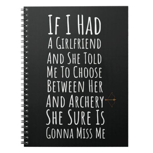 Funny Archery Gifts For Him Men Teen Boys Archer ノートブック (正面)