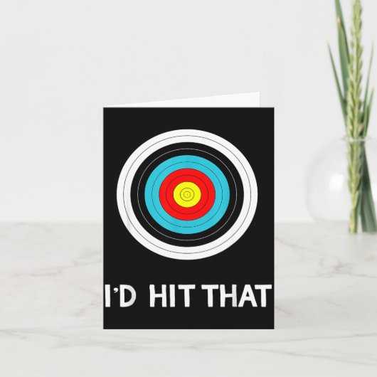 Funny Archery Quote I'd Hit That Archer Gif  カード (正面)