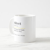 Funny Architect Definition Gift コーヒーマグカップ (正面左)