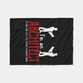 Funny Architect Saying Ume I’m Always Right Quote  フリースブランケット (正面(横))