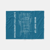 Funny Architectural Civil Engineering Engineer  フリースブランケット (正面(横))