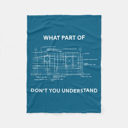 Funny Architectural Civil Engineering Engineer  フリースブランケット (正面)