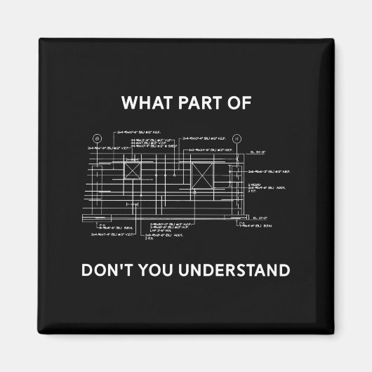 Funny Architectural Civil Engineering Engineer  マグネット (正面)