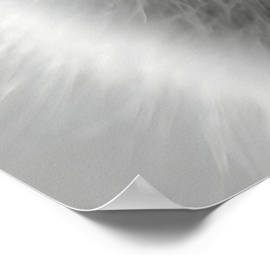 Funny Arctic Fox Bathroom Print, Toilet Paper on ポスター (角)