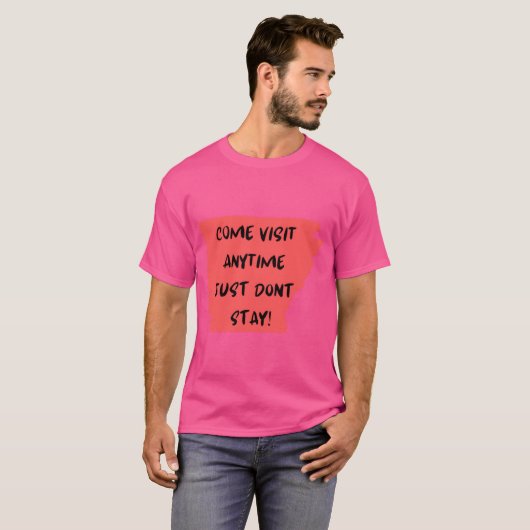 Funny Arkansas State Come Visit Dont Stay Oversize Tシャツ (正面フル)