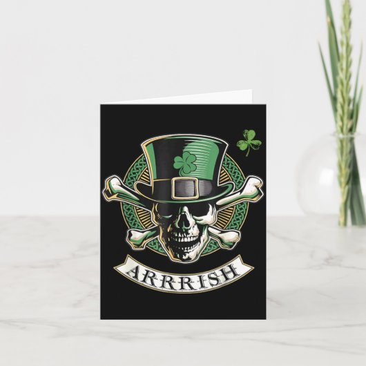 Funny Arrish Irish Rate St Patricks Day Rate Men G カード (正面)