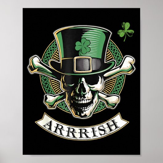 Funny Arrish Irish Rate St Patricks Day Rate Men G ポスター (正面)