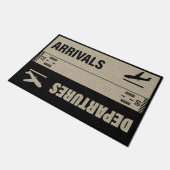 Funny Arrivals And Departures Doormat,Plane Mat ドアマット (アングル)