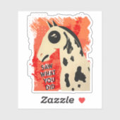 Funny art horse snarky side eye custom text シール (シート)