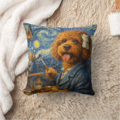 Funny Artist Cockapoo Pillow Art Dog Gift Cushion クッション (ブランケット)