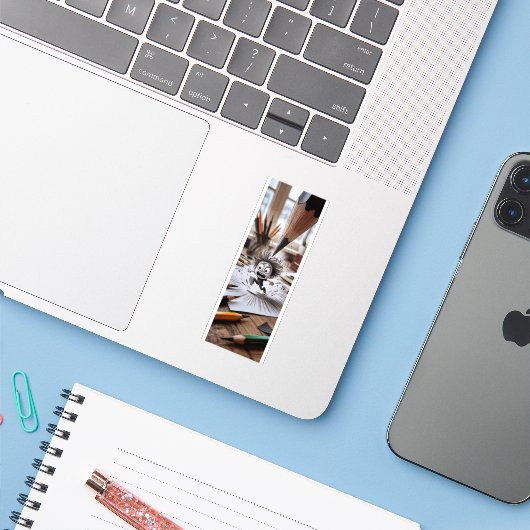 Funny Artist Deadline Panic シール (ノートパソコンとiPhone)